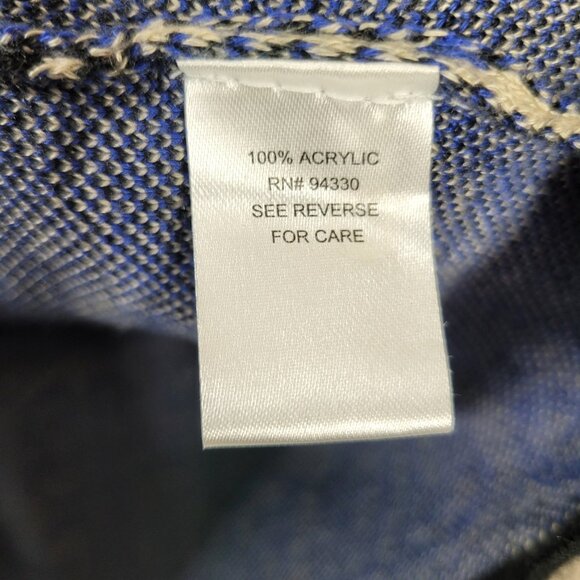 NEW TO Sweater Dress size Small Knit Black Blue Geometric party Sleeveless - Picture 7 of 7